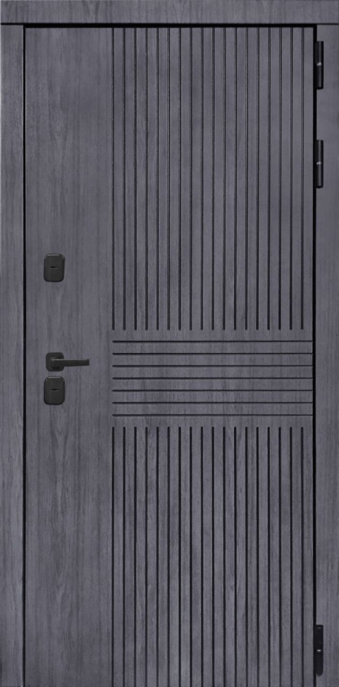 Дверь ДвериПРО Берген Д-19 (16мм, Грецкий орех + черная патина винорит) DPRO195597