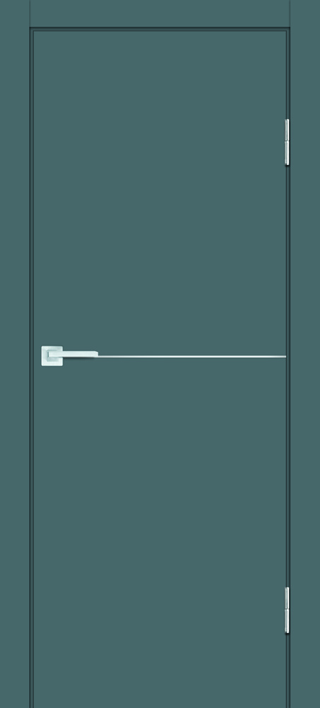 Межкомнатная дверь P-19 AL молдинг Графит матовый